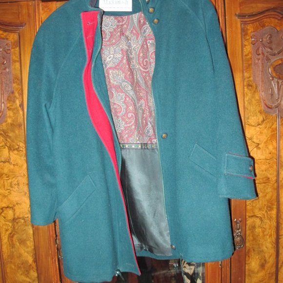 VINTAGE Mackintosh Authentic RED & Green Wool 12 - Picture 3 of 12